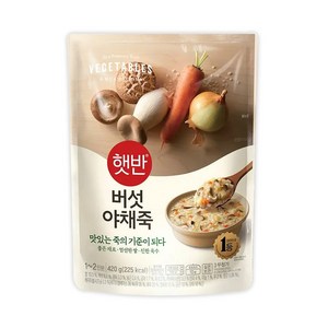 비비고 버섯야채죽, 420g, 5개