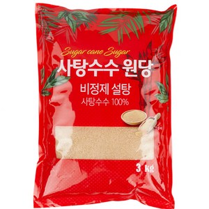 슈가푸드 비정제원당 비정제설탕 원당 사탕수수당 (슈가푸드), 3kg, 2개