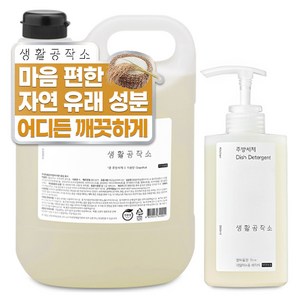 생활공작소 주방세제 쌀뜨물향 본품 + 리필, 1세트, 4.75L