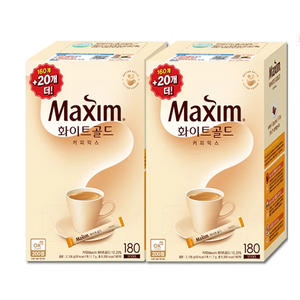 동서 맥심 화이트골드 커피믹스 180T x 2개, 11.7g, 180개입