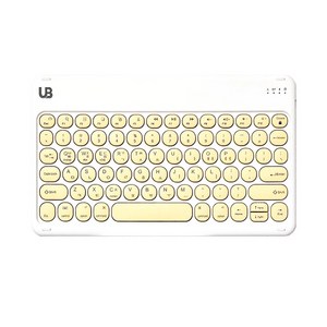 UB 동글 슬림 블루투스 키보드 BK2, 옐로우, 스몰