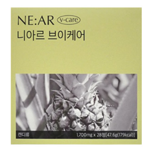 니아르 브이케어 파인애플맛 보검선인장 추출물 츄어블 브이 캔디 1700mg X 28정, 1개