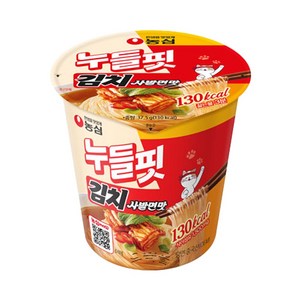 농심 누들핏 김치사발면맛 37.5g, 6개