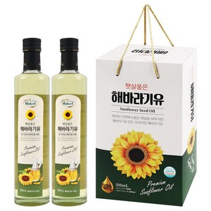 터키산 프리미엄 해바라기씨유(500mlx2P)유리병, 2개, 500ml