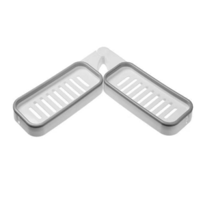 1+1 아텍스 무타공 흡착 수전선반 욕실 세면대 주방 싱크대 정리대, 그레이1+1