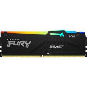 킹스턴 퓨리 비스트 32GB 6000MT/s DDR5 CL40 RGB 데스크톱 메모리 단일 모듈 | 적외선 동기화 | 인텔 XMP | 플러그 앤 플레이 | KF560C40BBA-3, Black_6000MT/s | 32GB