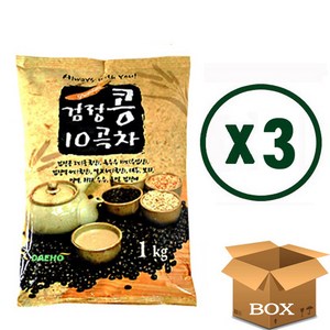 대호 검정콩 10곡차 1kg X 3개 자판기 믹스 율무차, 1세트