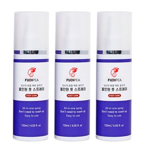 [푸디페아] 손/발바닥 피부 손발톱 올인원 풋스프레이 발톱관리 120ml, 푸디페아 올인원 풋 스프레이 3개, 3개