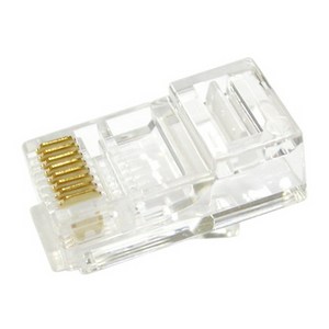 CAT.5E RJ-45 8P8C 플러그 커넥터 100개 P8-007E, 투명, 2cm