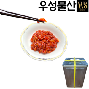 [우성수산] 업소용 채쓴 (G가성비상품) 3센치 오징어젓갈 20kg(캔포장), 20kg, 1개