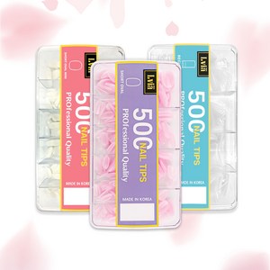 국산 연장 네일팁 리필팁 네추럴 클리어 500팁 인조손톱 미니 숏오발 오발 패디 C커브 레귤러 스퀘어 풀팁, C커브500팁, 네추럴(불투명), 1개