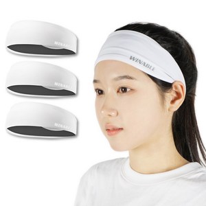 3개 Set 윈어블 남여공용 스포츠 쿨 헤어밴드 헬스 러닝 스웨트 땀흡수 땀흘림 방지 밴드, 1개