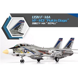 아카데미과학 1:72 미해군 F-14A VF-143 퓨킨독스 프라모델 전투기 12563, 1개