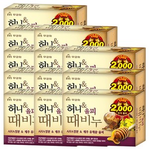 무궁화 허니율피 때비누, 90g, 12개