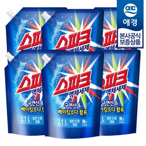 [애경] 스파크 일반드럼겸용 액체세제 2.1L x6개, 없음, 6개