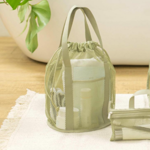 기브앤고 메쉬 수영가방 비치백, 그린