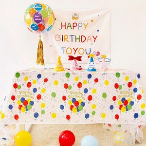 키퍼슨 생일파티 테이블 식탁보 방수 테이블보, 2개