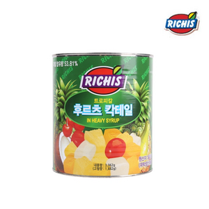 (주)동서 리치스 트로피칼 후르츠 칵테일, 3.062kg, 18개