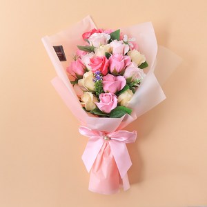 꽃다발 선물 피오레 핑크 졸업식 생일 비누꽃 장미