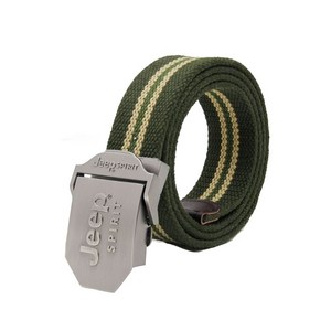 JEEP SPIRIT 남자 캐쥬얼 스트라이프 버클 벨트