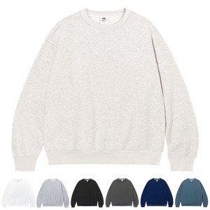 SO# 남녀공용 남성 여성 무지 데일리 라운드 오버핏 루즈핏 맨투맨(S/M/L/XL/2XL/3XL)