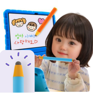 [전기종 호환] 룰루레빗 튼튼하촉 어린이 태블릿 펜슬, 2개, 튼튼하촉_오렌지