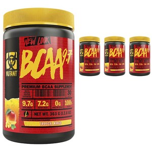 뮤턴트 BCAA 9.7 트로피컬 망고, 363g, 4개