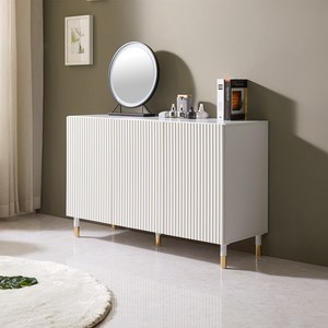 해피아이 웨이브 1200 미들 수납장 거실장 서랍장, 화이트