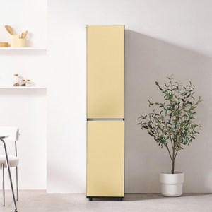 힘찬리빙 셀라 400 광폭 주방 수납장 거실 다용도 키큰 선반장 부엌 그릇 팬트리장, 셀라 400 광폭 주방 수납장(올 연노랑)