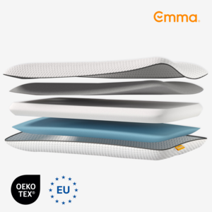 엠마 높이 조절 다이아몬드 쿨링 메모리폼 베개, 화이트, 2개