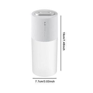 다올에바다 듀얼미스트 무선 미니가습기 사무실 차량 책상 휴대용 템플러 USB충전식, 단품(화이트), 단품(화이트)