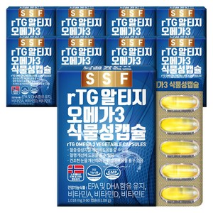 순수식품 rTG 알티지 오메가3 1000mg, 60정, 9개