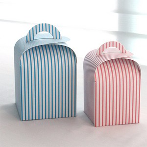 밀크블루 선물상자 2호 10p 손잡이박스 구디백 쿠키포장 양말포장 답례품 종이케이스 10.5x10.5x17.5cm, 10개, 밀크블루2호