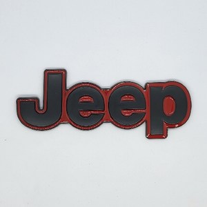 자동차 Jeep 엠블럼 스티커 튜닝 데칼 차량용 이니셜 레터링 지프 로고 장식, 2.실버블랙