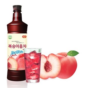 광야식품 복숭아홍차 베이스 아이스티 970ml, 7개