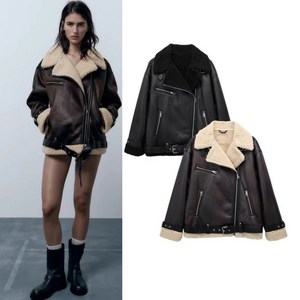 ZARA 자라 벨트 디테일 더블 페이스드 무스탕 점퍼 2컬러 Z1152