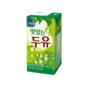 푸르밀 맛있는 멸균 두유, 200ml, 48개