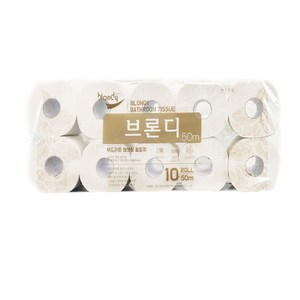 브론디 롤 화장지 2겹 50m, 10개입, 1개