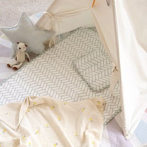 화모베이비 듀라론 냉감 낮잠이불세트 2종, 달빛 튜울립, 1개