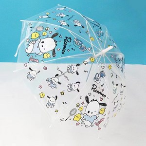 산리오 투명 비닐 장우산 캐릭터 60 자동 장우산