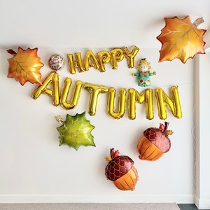 가을 풍선 세트 나뭇잎 포토존 가랜드 happy autumn