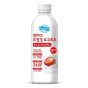 덴마크 드링킹요구르트 딸기 750mLx3병/대용량, 2개, 750ml