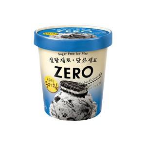 제로 아이스 쿠키앤크림 파인트 ZERO 당류제로 아이스크림, 8개, 474ml