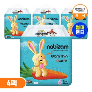 나비잠 기저귀 울트라씬 듀얼핏 썸머팬티 4팩, 88매, 점보형(2XL)