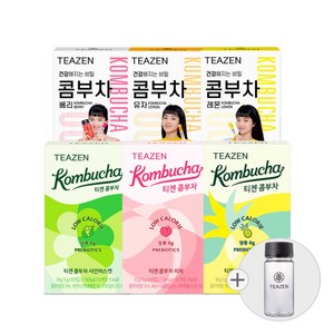 [티젠] 콤부차 6가지맛 혼합구성 60스틱 (보틀 증정), 50g, 1세트