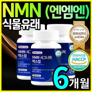 식물성 NMN 엔엠엔 HACCP 인증 프레쉬코어, 3개, 60정