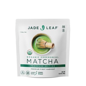 Jade Leaf Matcha Organic Ceremonial Green Tea Powd 옥잎 말차 유기농 기념 녹차 분말 - 티하우스 에디션 - 프리미엄 첫 수확 기념 등급 -, 1개, 30g