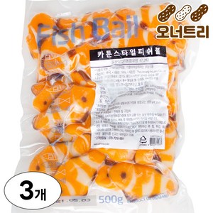 물고기모양 어묵 카툰스타일 피쉬볼, 3개, 500g