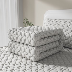 Tooliva 여름 천연 라텍스 냉감패드 매트리스, 연회색