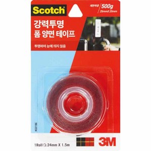 3M 스카치 강력 투명 폼 양면테이프 3215